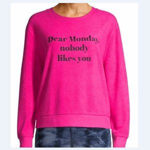 5/$20 NEW XXXL Juniors Soft Dear Monday, Nobody Likes You Graphic Sweatshirt